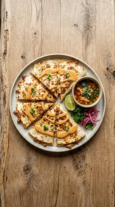 Creamy Jalapeno Birria Quesadillas - cooking process