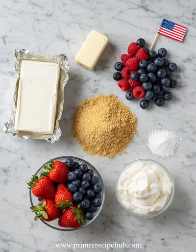 4th Of July Swirl Pie - ingredients preparation
