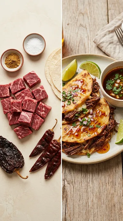 Hot Honey Birria Quesadillas - ready to serve
