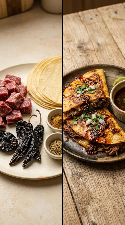 Chili Crisp Birria Quesadillas – Easy Weeknight Meal - ready to serve