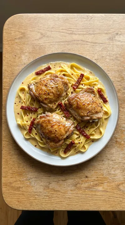 Creamy Marry Me Chicken with Sun-Dried Tomatoes - cooking process
