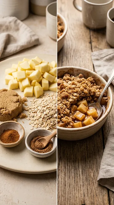Easy Cinnamon Apple Crisp - ready to serve