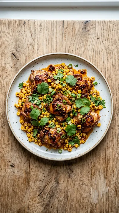 Chili Crisp Street Corn Chicken - cooking process