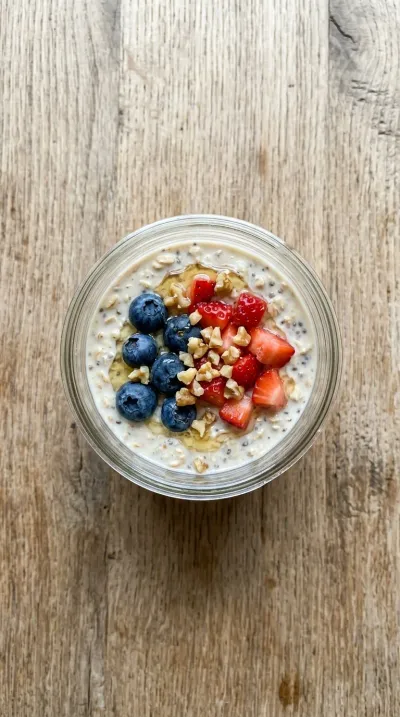 Easy High-Protein Overnight Oats - cooking process