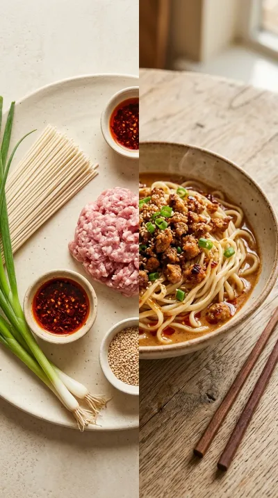 Spicy Dan Dan Noodles – Quick Sichuan‑Style Dinner - ready to serve