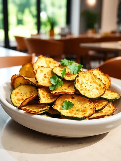 Air Fryer Zucchini Chips – Crispy Keto Snack - ready to serve