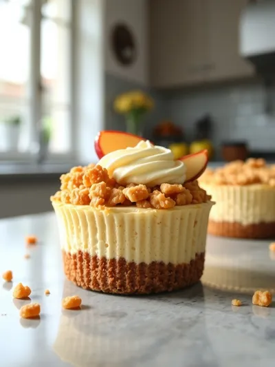 Apple Crisp Mini Cheesecakes