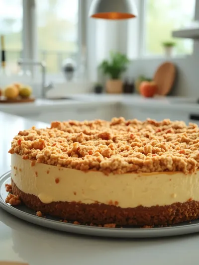 Apple Crumble Cheesecake
