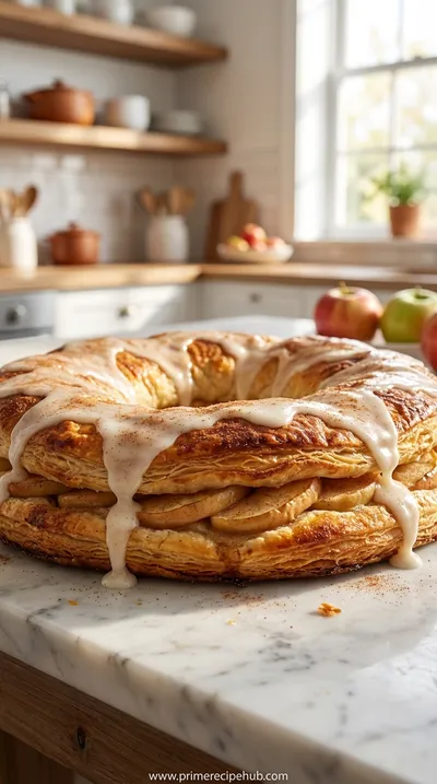 Apple Kringle with Vanilla Glaze