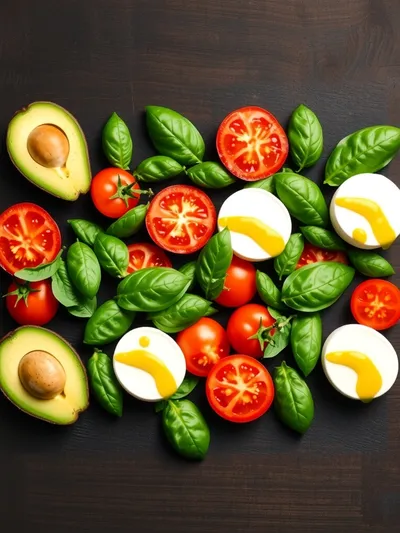 Avocado Caprese Salad – Light & Fresh - ingredients preparation