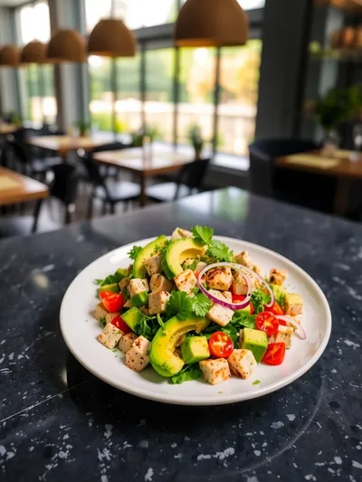 Healthy Avocado Chicken Salad - cooking process