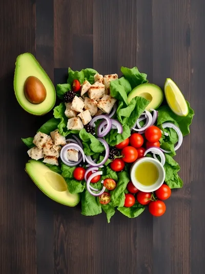 Healthy Avocado Chicken Salad - ingredients preparation