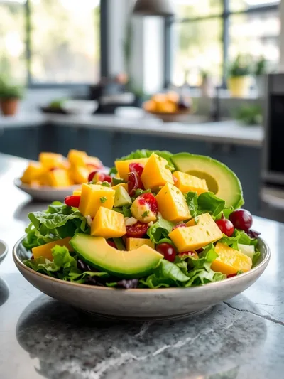 Avocado Mango Salad with Zesty Lime Dressing