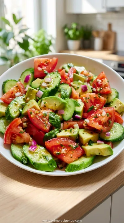 Avocado Tomato Cucumber Salad
