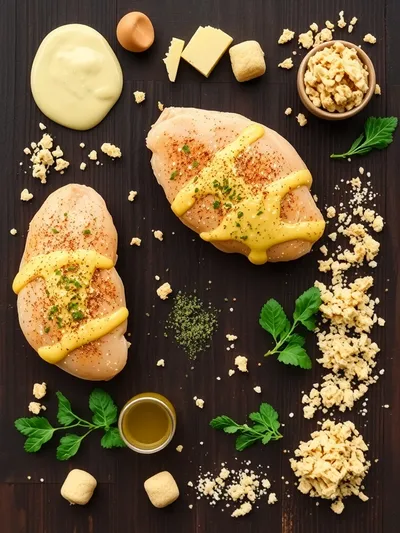 Baked Caesar Chicken - ingredients preparation