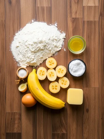 Easy Banana Bread Recipe - ingredients preparation