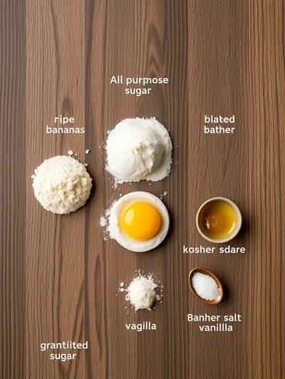 Super Simple Banana Bread - ingredients preparation