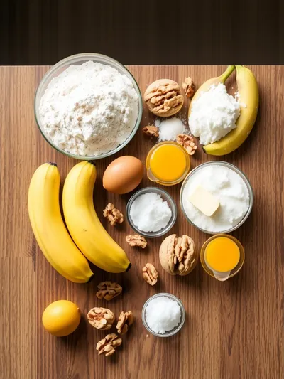 Super Moist Banana Bread - ingredients preparation