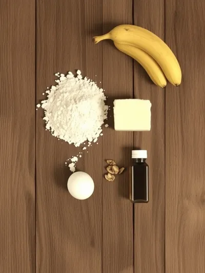 Moist and Easy Banana Bread - ingredients preparation