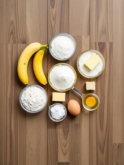 Easy Banana Bread Recipe – Moist & Flavorful - ingredients preparation