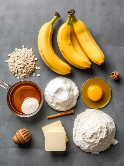 Best Healthy Banana Bread - ingredients preparation