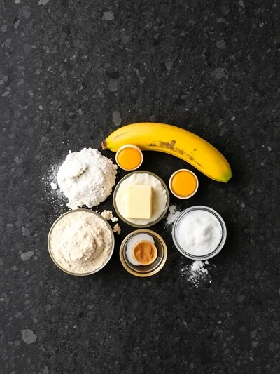 Banana Bread Muffins in 30 Minutes - ingredients preparation