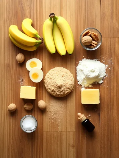 Moist Easy Banana Bread - ingredients preparation