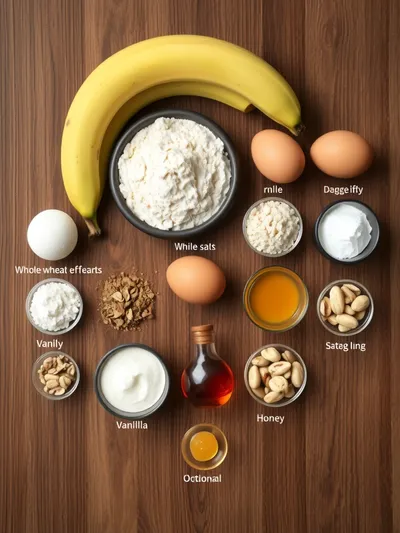 Simple Banana Bread Without Butter - ingredients preparation