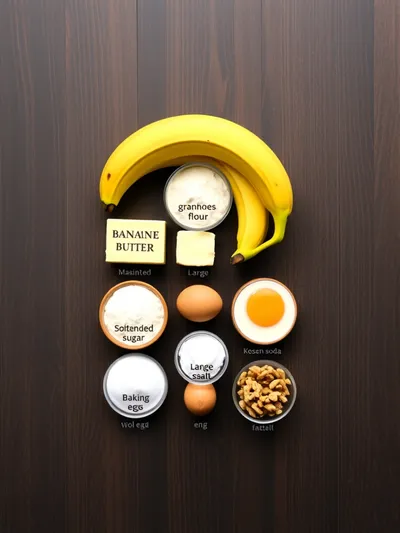Rich Banana Bread Recipe - ingredients preparation