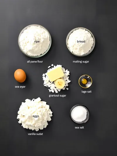 Easy One Bowl Banana Bread - ingredients preparation