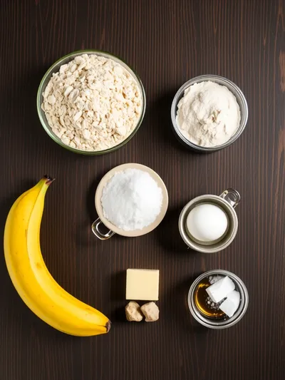 Moist Homemade Banana Bread Recipe - ingredients preparation