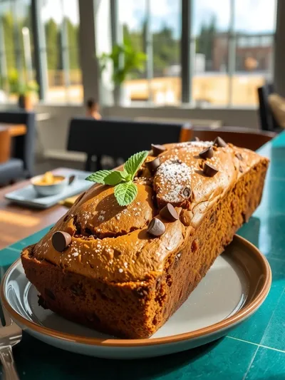 Banana Chocolate Chip Pumpkin Bread - ready to serve