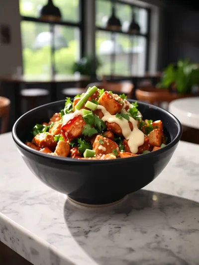 Bang Bang Chicken Bowl - cooking process