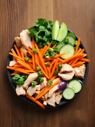 Bang Bang Chicken Bowl - ingredients preparation