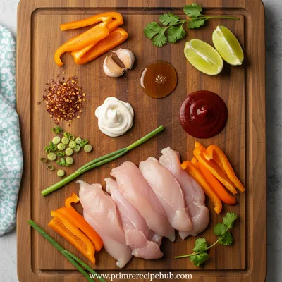 Bang Bang Chicken Skewers Recipe - cooking process
