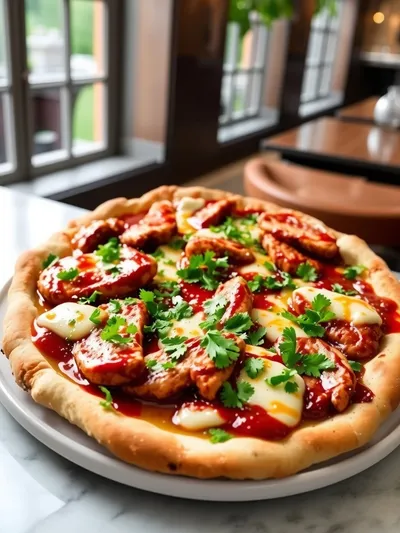 BBQ Chicken Flatbread – Easy Summer Recipe - ready to serve