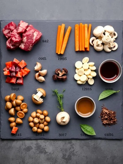 Classic Beef Bourguignon Recipe - ingredients preparation