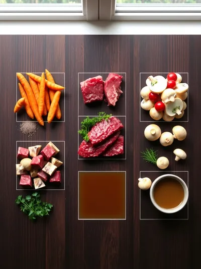 Classic Beef Bourguignon Recipe - ingredients preparation
