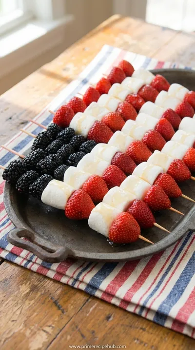 Berry Marshmallow Kabobs – Patriotic Campfire Treat