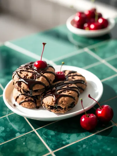 Black Forest Cherry Cookies - cooking process