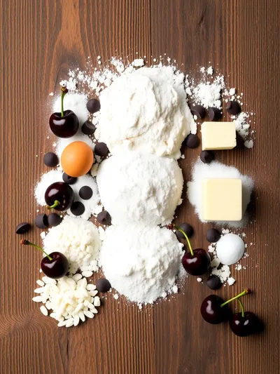 Black Forest Cherry Cookies - ingredients preparation