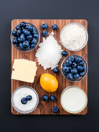 Blueberry Breakfast Cake – Easy Soft, Buttery Crumb - ingredients preparation