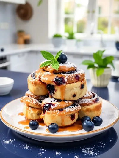 Blueberry Cinnamon Rolls Recipe - cooking process