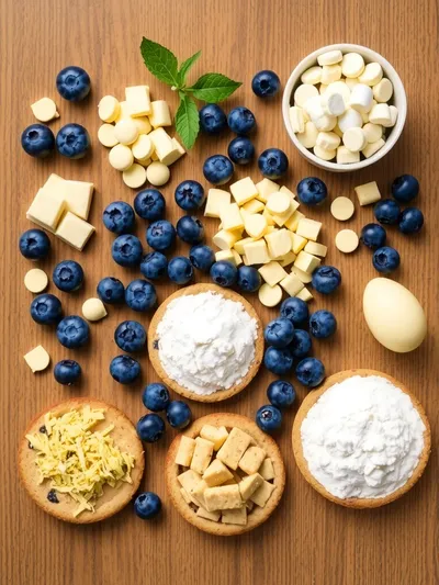 Blueberry Lemon White Chocolate Chip Cookies - ingredients preparation