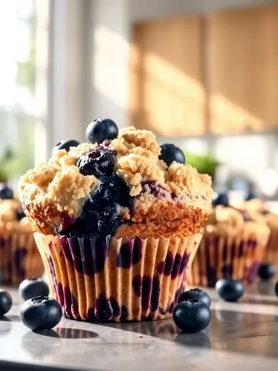 Blueberry Muffins – Soft, Moist & Bakery‑Style