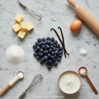 Blueberry Pastry Rings With Vanilla Cream Filling - cooking process