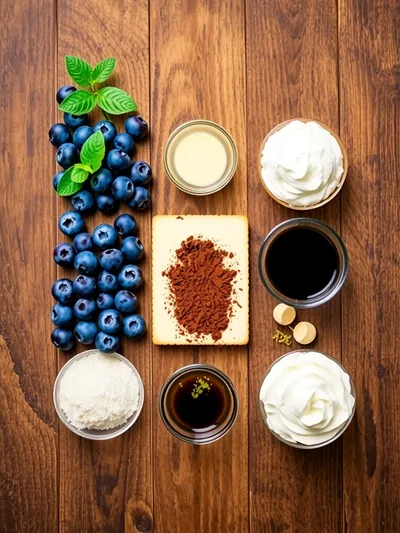 Blueberry Tiramisu – Easy Dessert Recipe - ingredients preparation