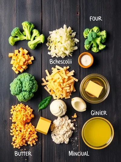 Broccoli Cheddar Soup – Healthy Diet Meal Prep - ingredients preparation
