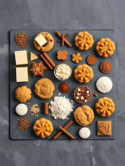 Brown Butter Pumpkin Snickerdoodle Cookies - ingredients preparation