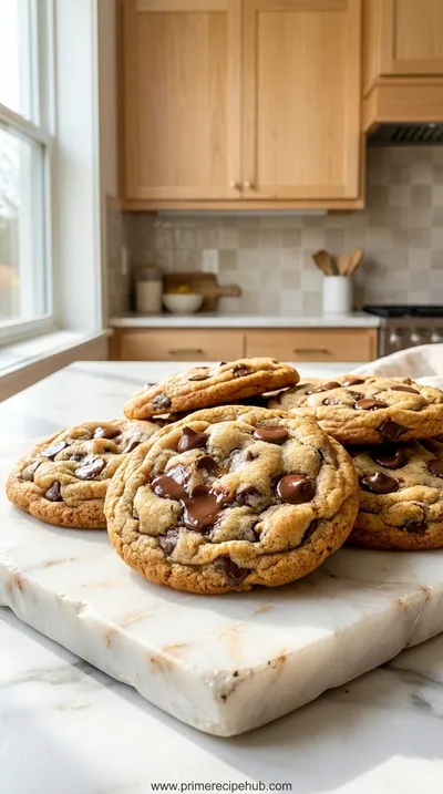Brown Butter Sourdough Discard Chocolate Chip Cookies